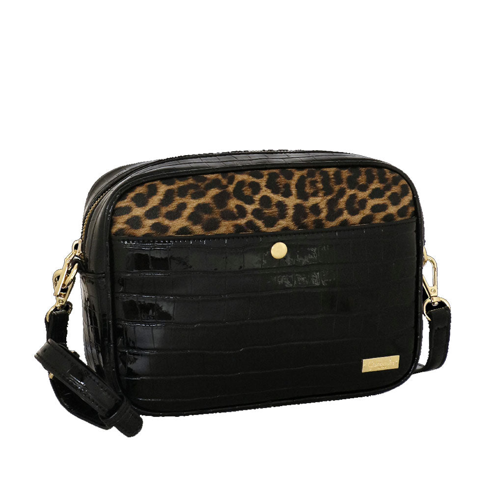 Camomilla Milano | Camera Bag Chic Jungle | Stampa Animalier Nera