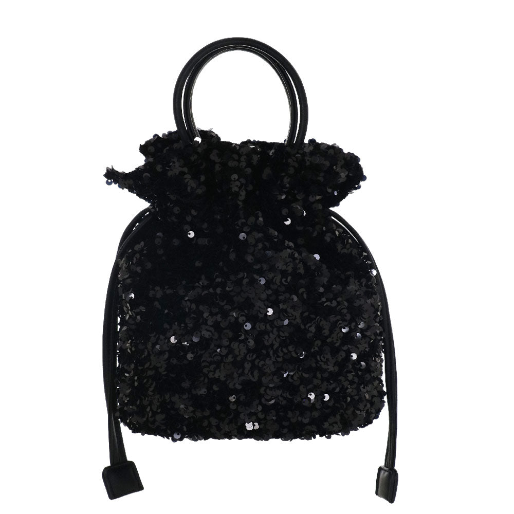 Camomilla Milano | Mini Secchiello Petite Shine Nero in Paillettes
