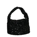 Camomilla Milano | Pochette Petite Shine Nera in Paillettes