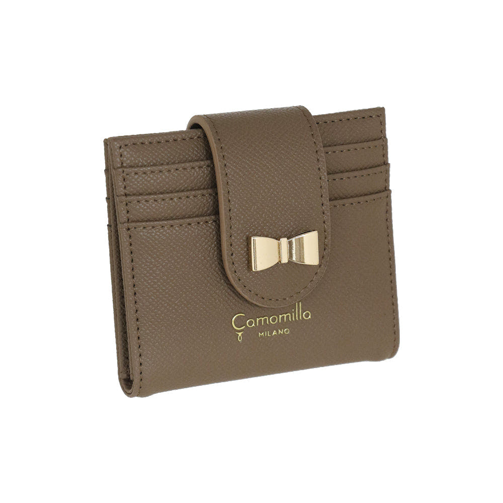 Camomilla Milano | Portacarte Nice Office Taupe con Fiocco