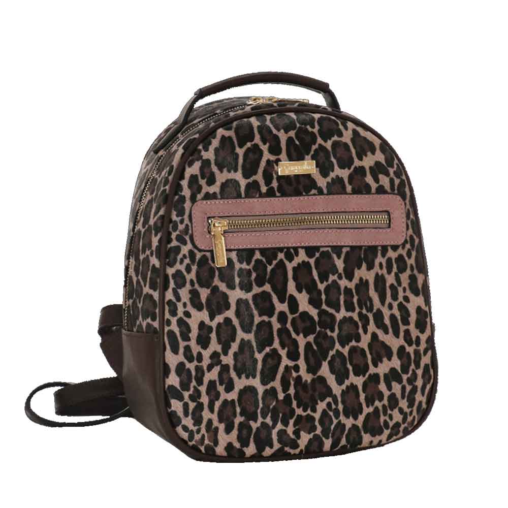 Camomilla Milano | Zaino Chic Jungle | Stampa Animalier Marrone