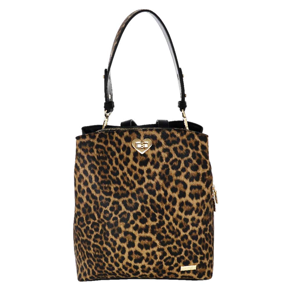 Camomilla Milano | Zaino Jill Leopardato Nero con Cuore