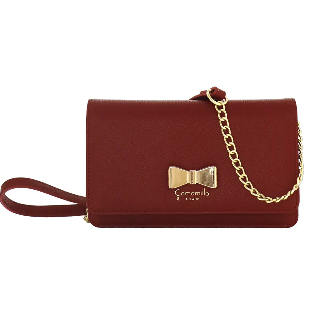 Camomilla Milano | Borsa Portafoglio Nice Office Rossa con Fiocco