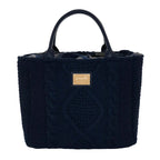 Camomilla Milano | Borsa a Mano M Tricot Chalet Blu in Lana