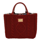 Camomilla Milano | Borsa a Mano M Tricot Chalet Burgundy in Lana