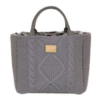 Camomilla Milano | Borsa a Mano M Tricot Chalet Grigia in Lana