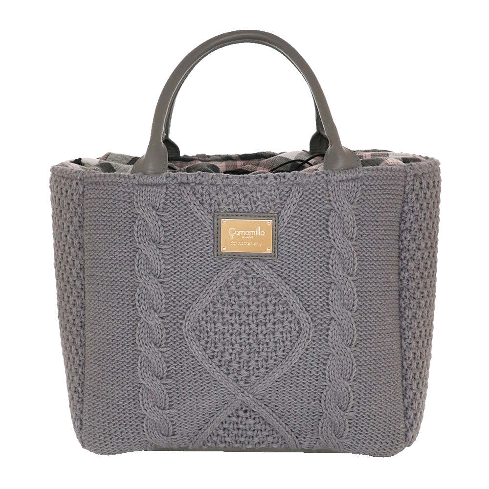 Camomilla Milano | Borsa a Mano M Tricot Chalet Grigia in Lana
