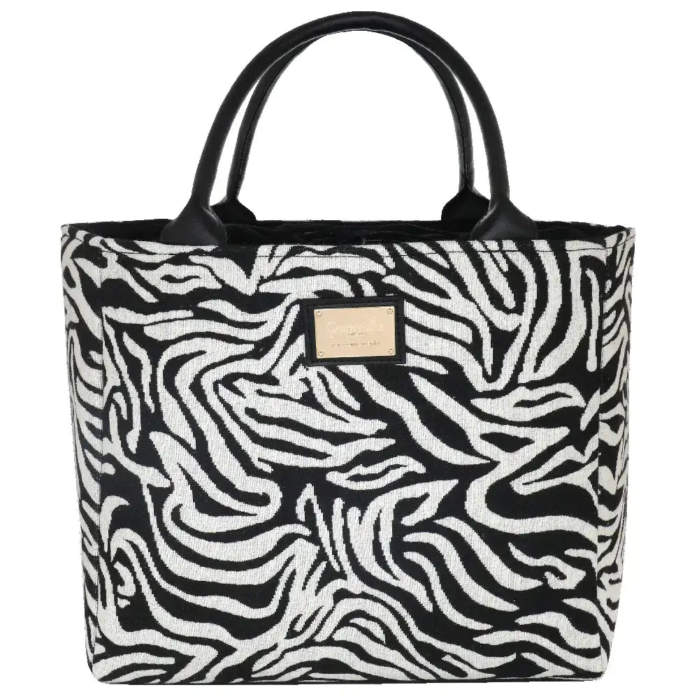 Camomilla Milano | Borsa a Mano L Lulu Nera | Zebra Tapestry