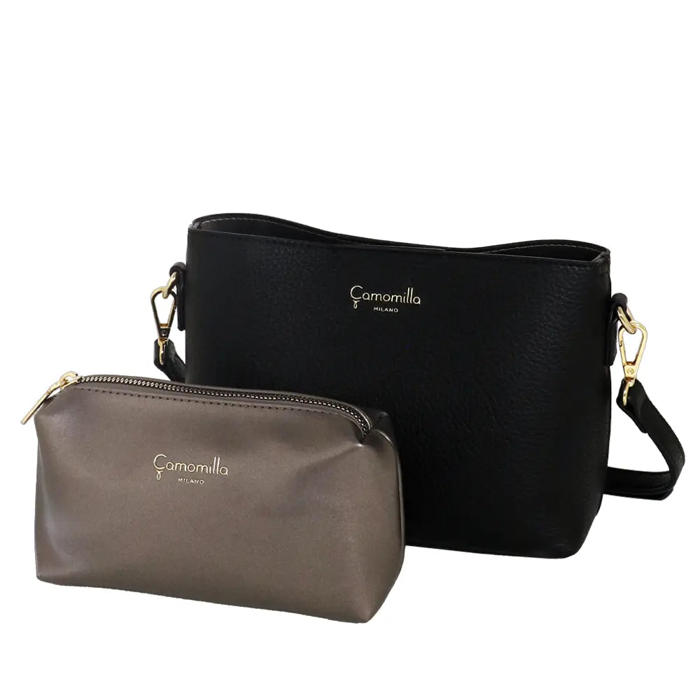 Camomilla Milano | Borsa a Mano S Nancy Nera con Pouch