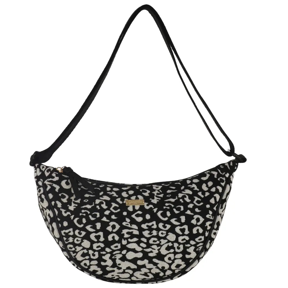 Camomilla Milano | Tracolla M Lulu Nera | Stampa Leopardata Tapestry