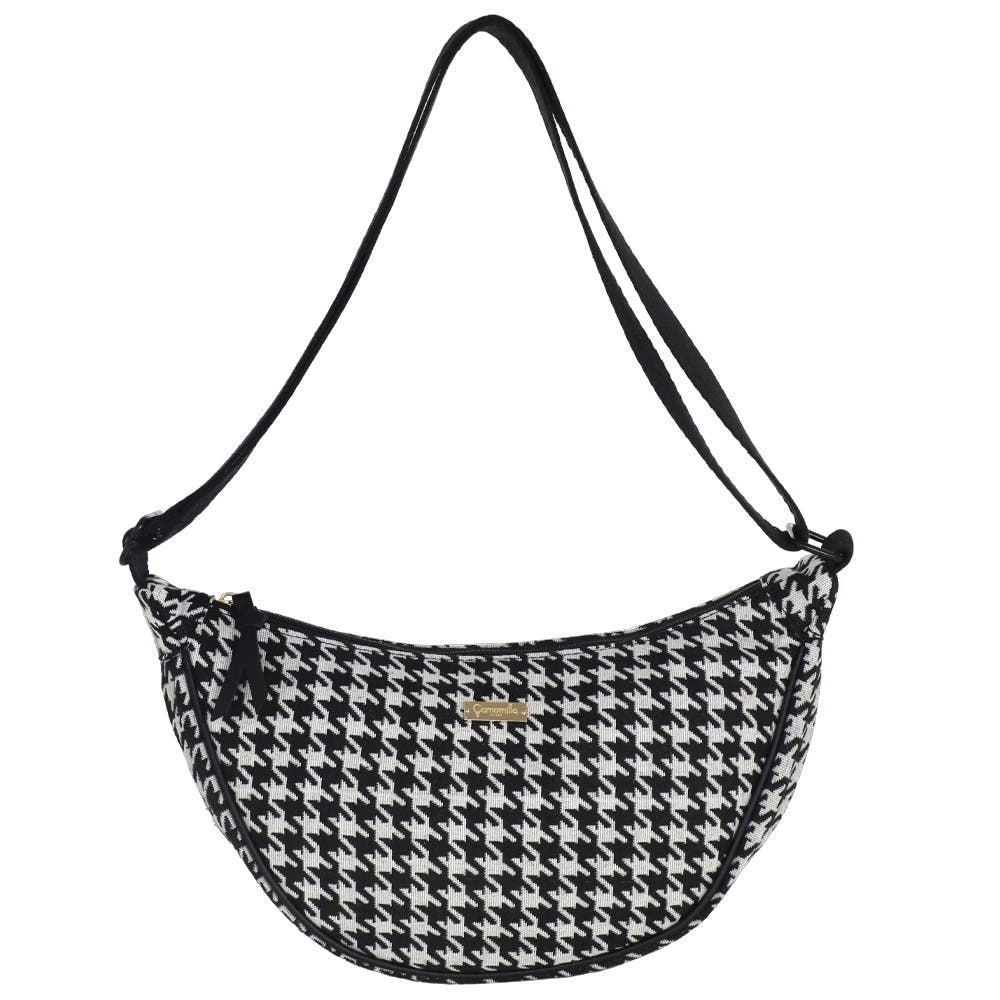 Camomilla Milano | Tracolla M Lulu Nera | Pied de Poule Tapestry