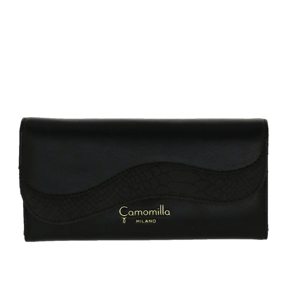 Camomilla Milano | Portafoglio L Emma Nero con Dettagli Camoscio