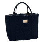 Camomilla Milano | Borsa a Mano M Tricot Chalet Blu in Lana