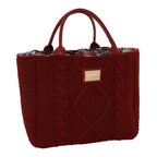 Camomilla Milano | Borsa a Mano M Tricot Chalet Burgundy in Lana