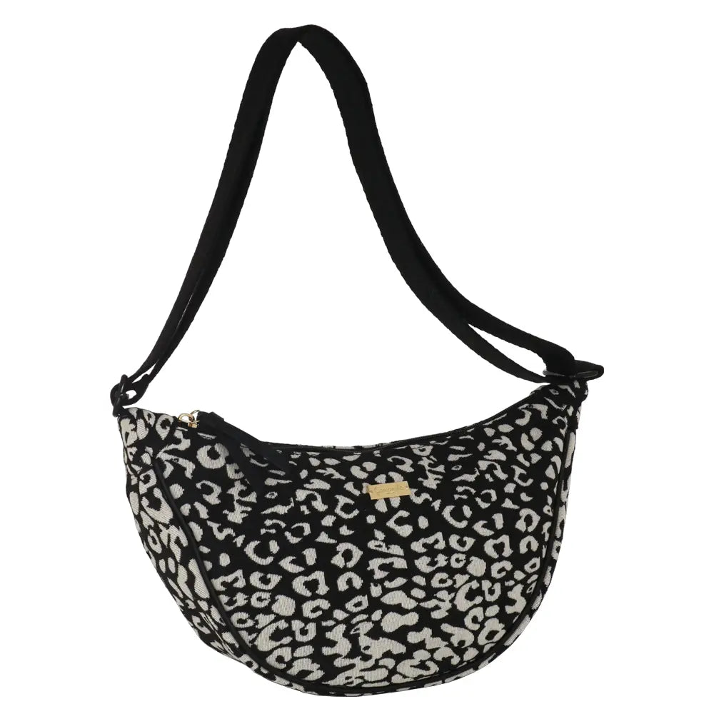 Camomilla Milano | Tracolla M Lulu Nera | Stampa Leopardata Tapestry
