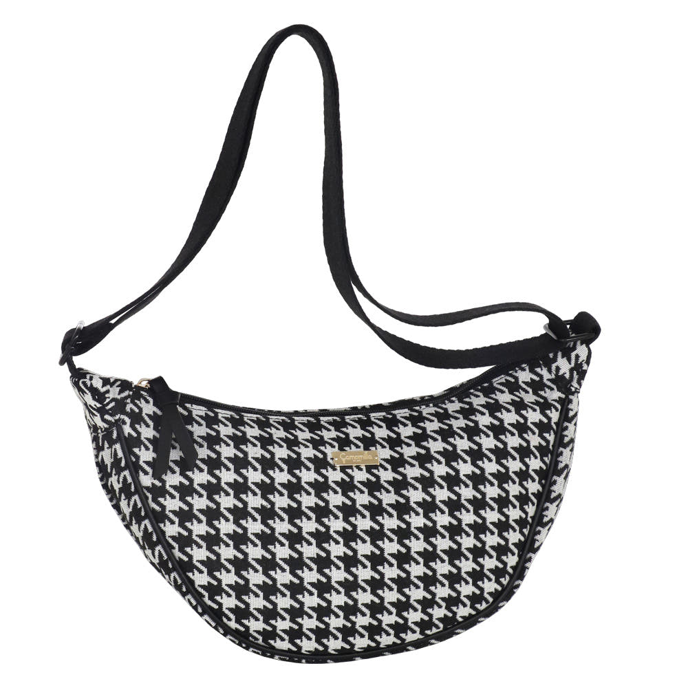 Camomilla Milano | Tracolla M Lulu Nera | Pied de Poule Tapestry
