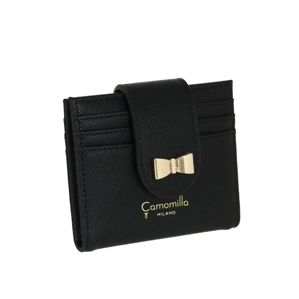 Camomilla Milano | Portacarte Nice Office Nero con Fiocco