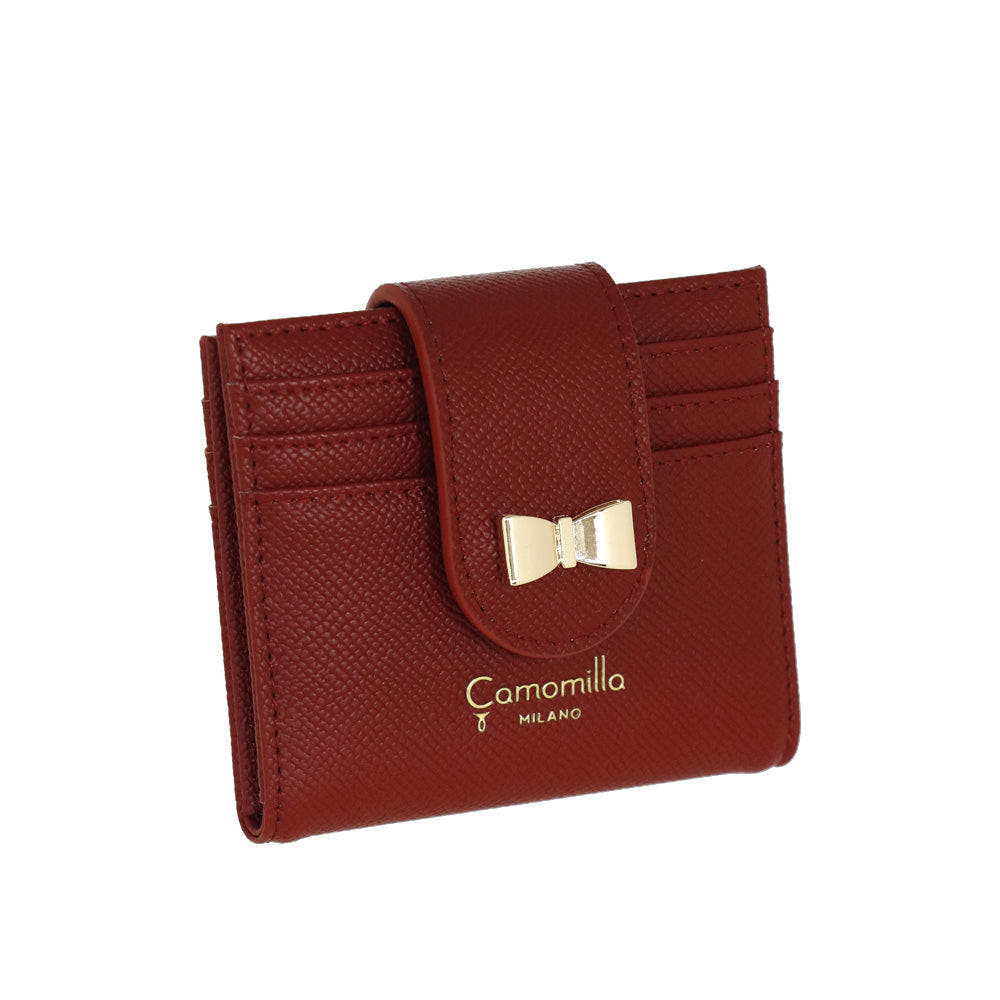 Camomilla Milano | Portacarte Nice Office Rosso con Fiocco