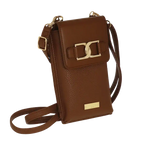 Camomilla Milano | Portacellulare Ottavia Marrone con Fibbia Metallica