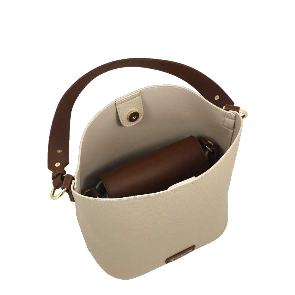 Camomilla Milano | Bag in Bag Bree M Beige con Dettagli a Contrasto