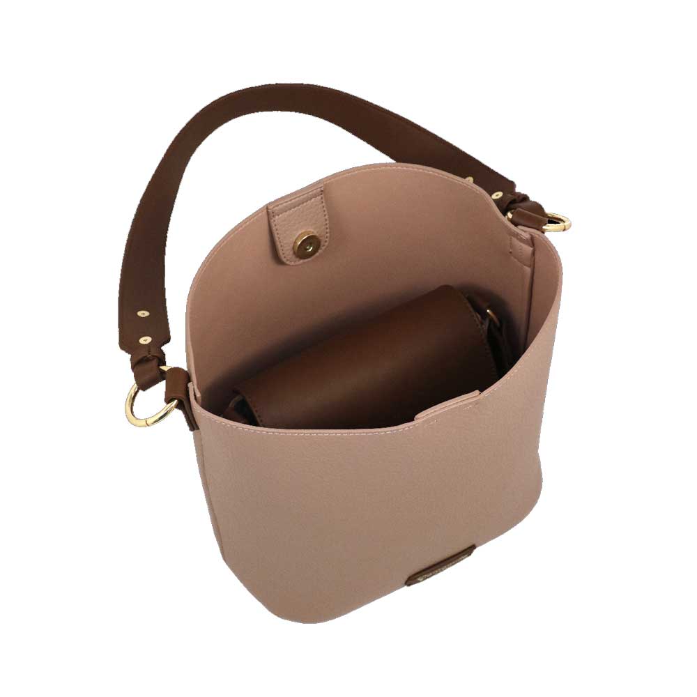 Camomilla Milano | Bag in Bag Bree M Rosa Antico con Contrasti