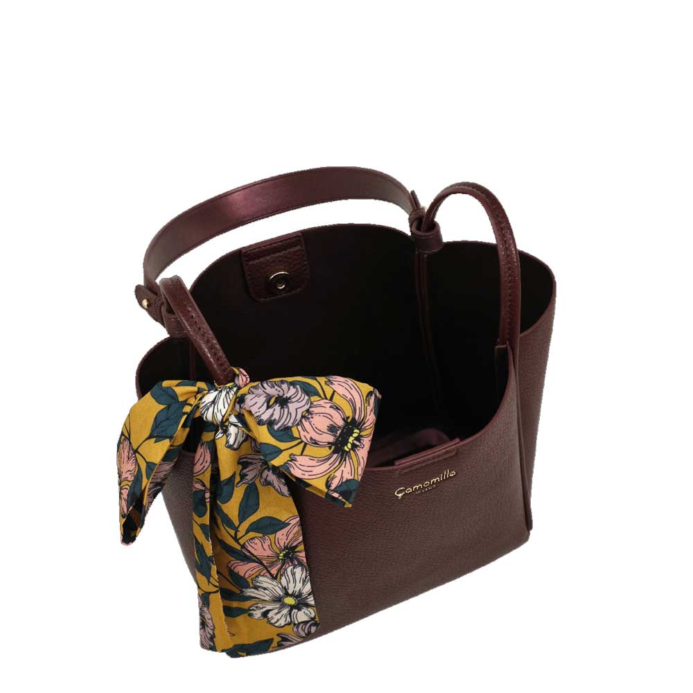 Camomilla Milano | Borsa Nancy Burgundy | Set Bag in Bag con Foulard