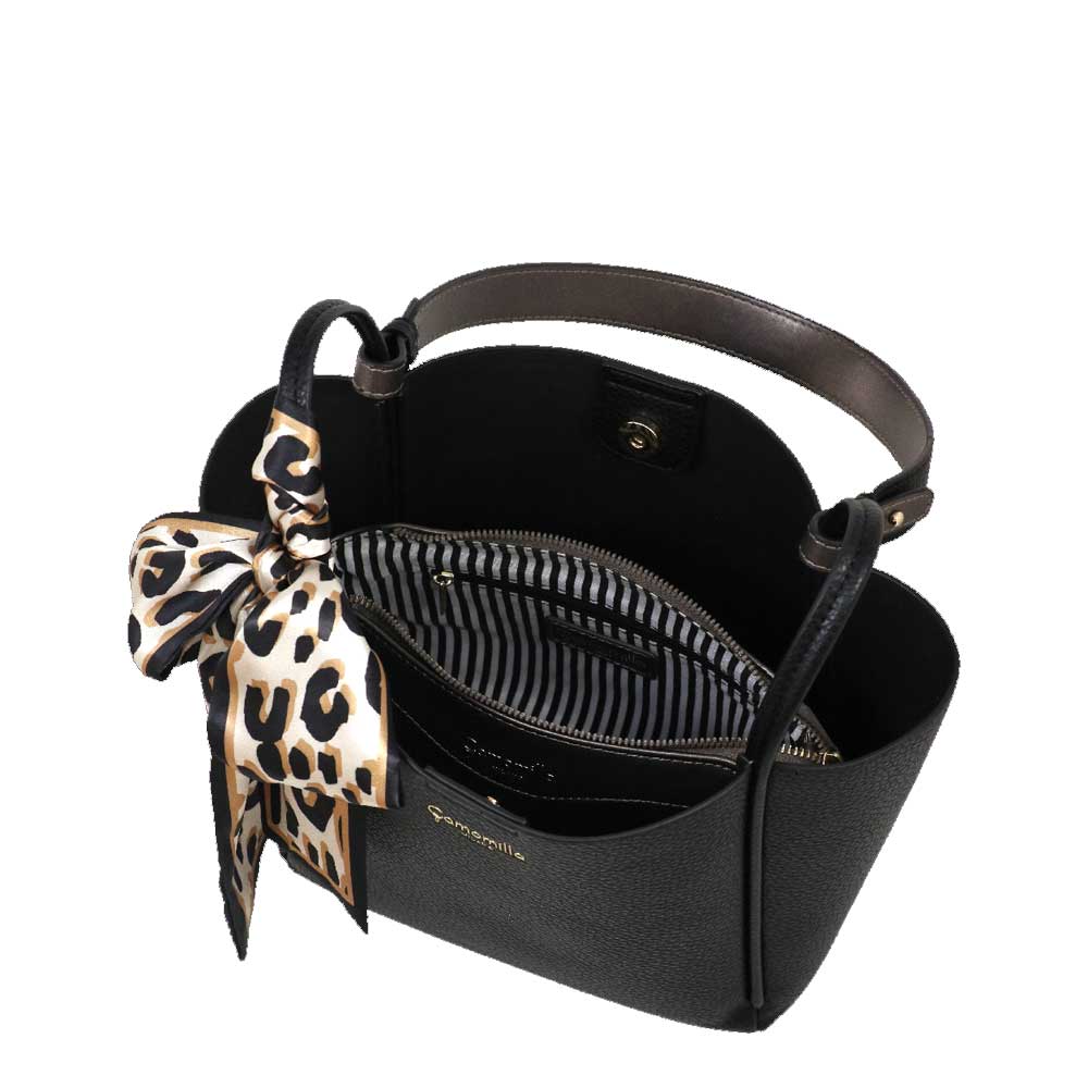 Camomilla Milano | Borsa Nancy Nera | Set Bag in Bag con Foulard