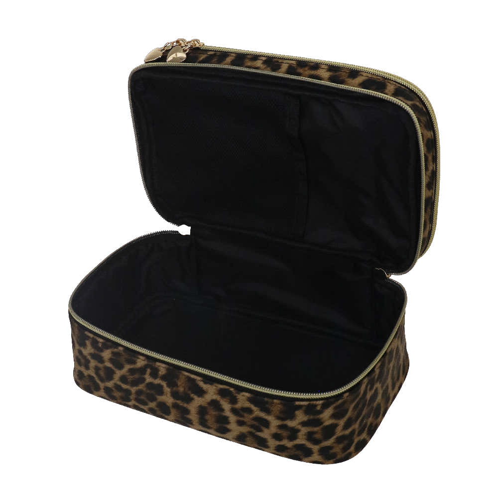 Camomilla Milano | Beauty Case M Couture | Leopardato con Porta Pennelli