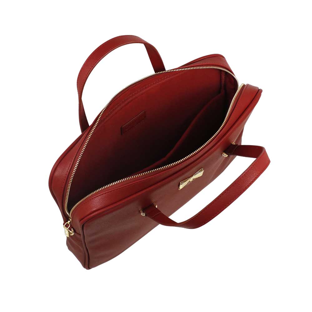 Camomilla Milano | Borsa PC Rossa in Saffiano con Fiocco