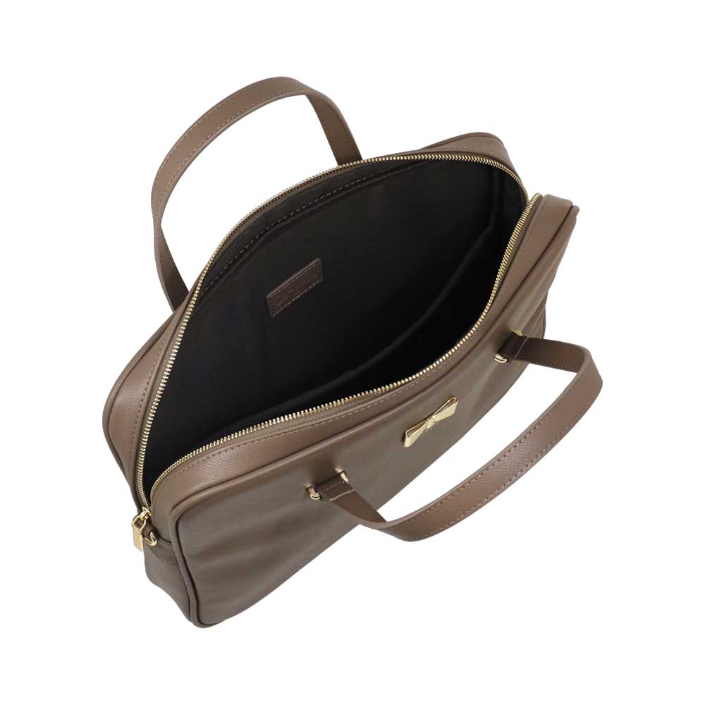 Camomilla Milano | Borsa PC Taupe in Saffiano con Fiocco