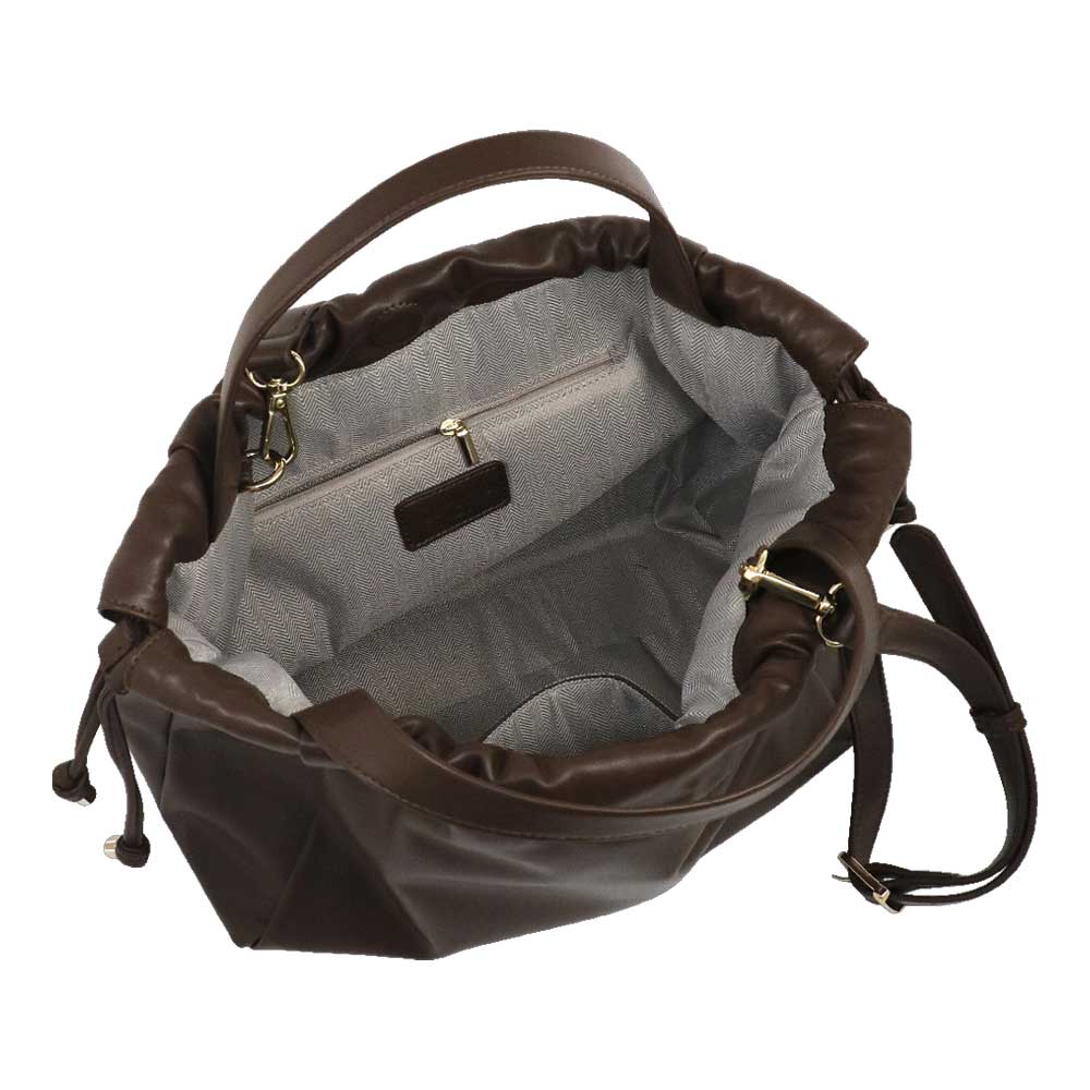 Camomilla Milano | Borsa a Mano Maty Marrone Effetto Nappa