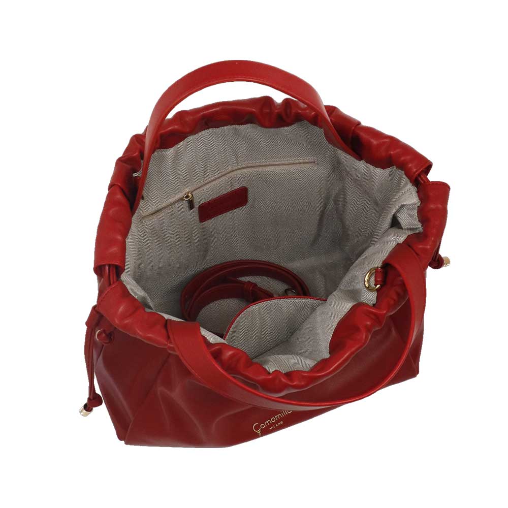 Camomilla Milano | Borsa a Mano Maty Rossa Effetto Nappa