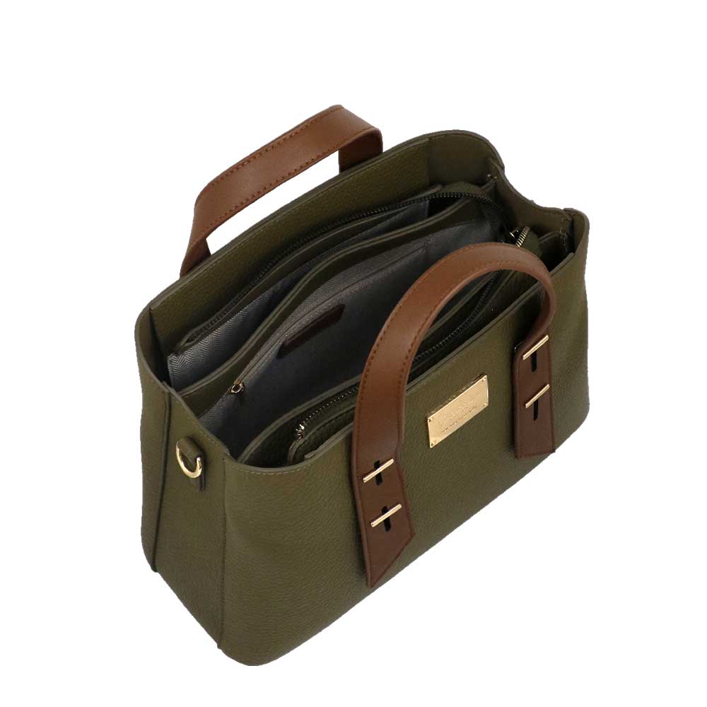 Camomilla Milano | Borsa a Mano Bree M Verde con Dettagli a Contrasto