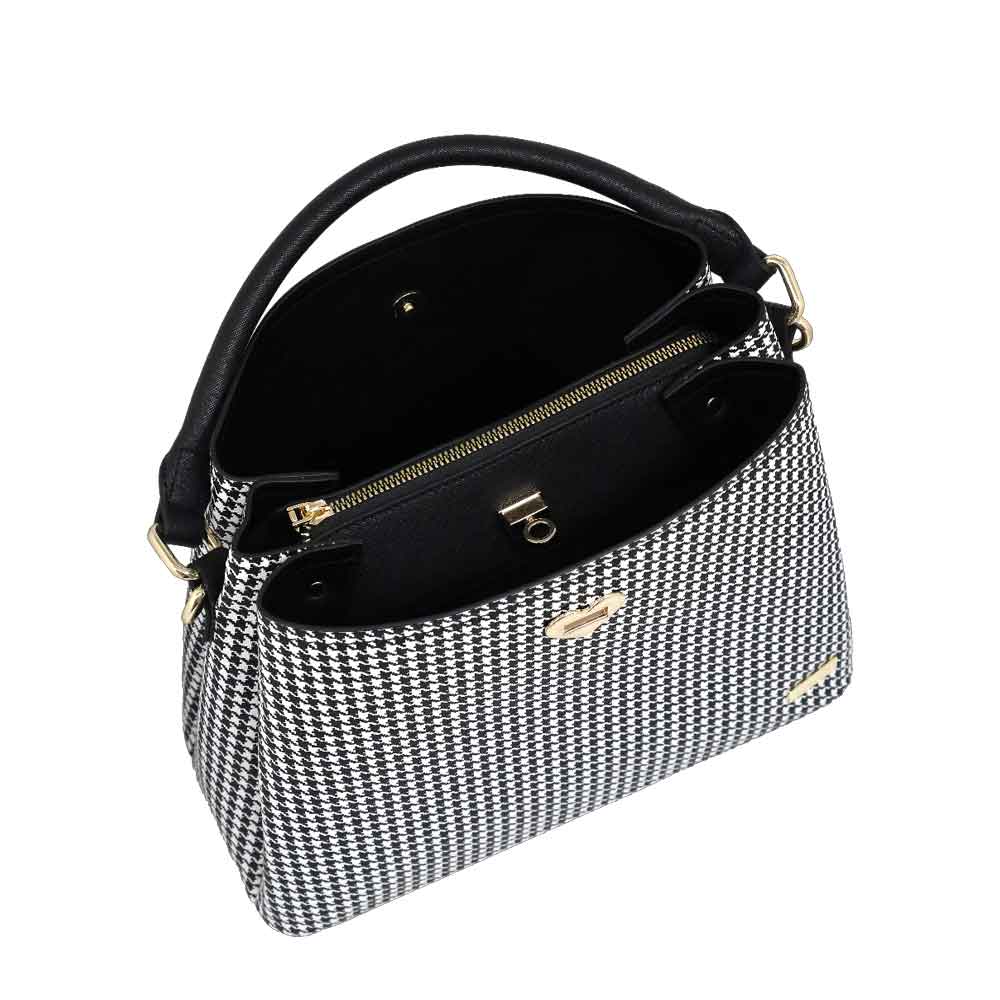 Camomilla Milano | Borsa a Mano Jill Pied de Poule con Cuore