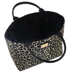 Camomilla Milano | Borsa a Mano L Lulu Beige | Stampa Leopardata Tapestry
