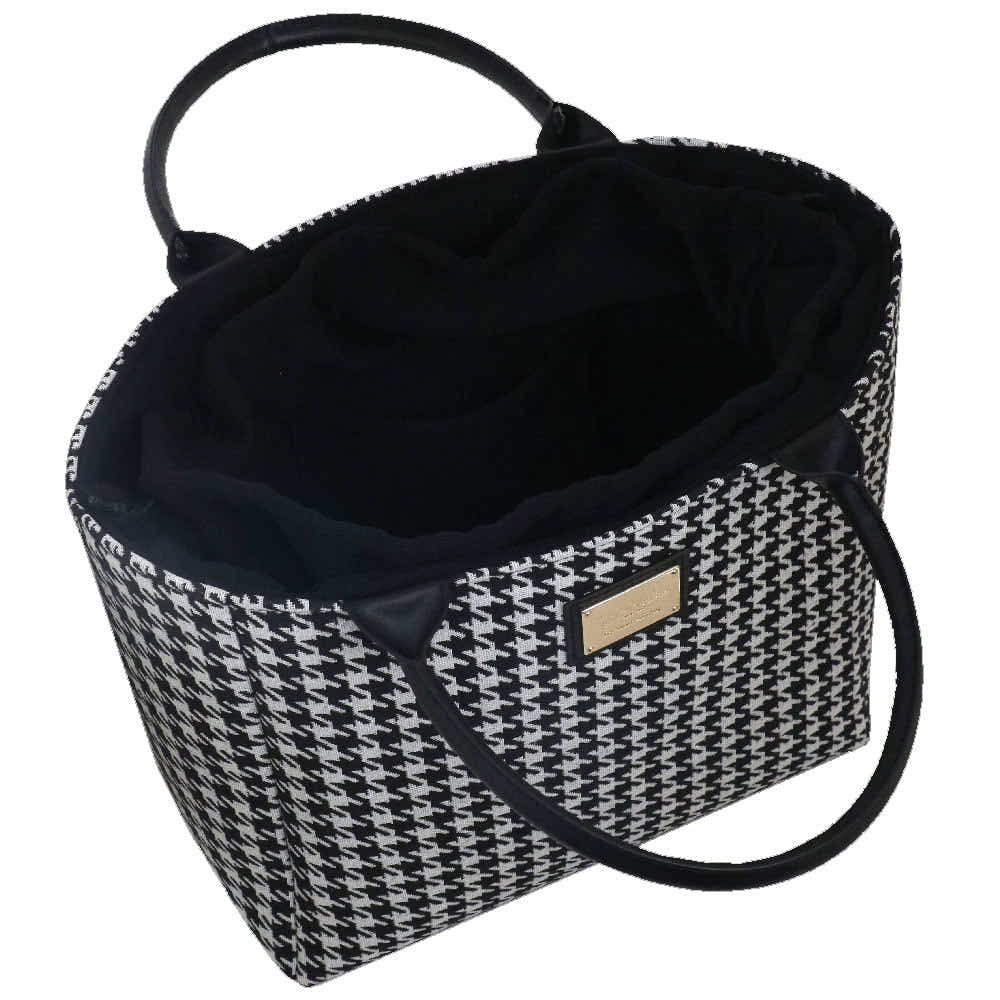 Camomilla Milano | Borsa a Mano L Lulu Nera | Pied de Poule Tapestry