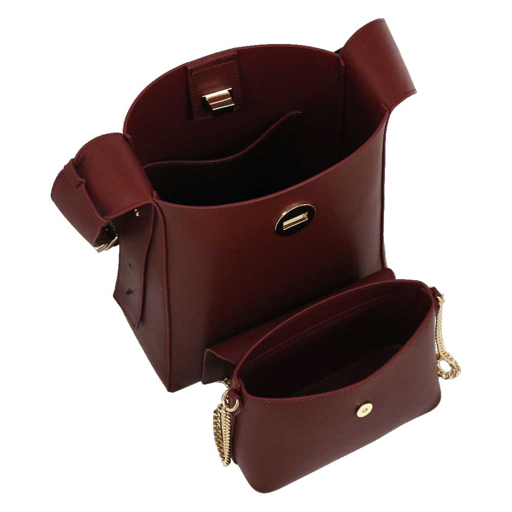 Camomilla Milano | Secchiello Nives M Burgundy | Set Bag in Bag