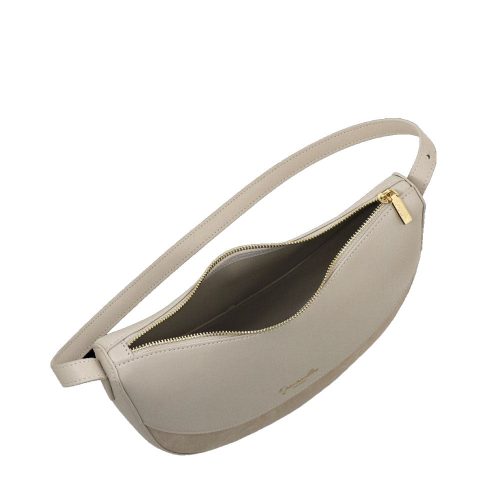 Camomilla Milano | Borsa a Spalla Emma Off White Effetto Camoscio