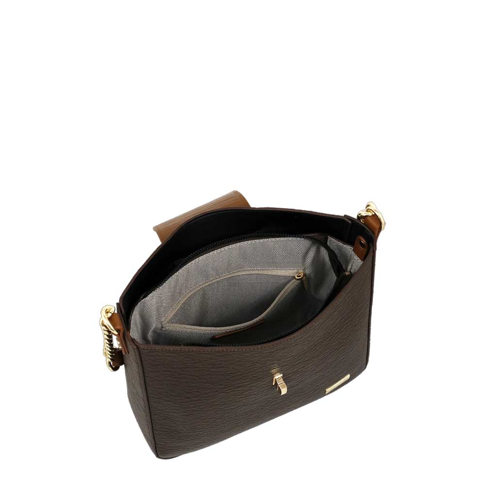 Camomilla Milano | Borsa a Spalla Emy Marrone | Chiusura a Girello