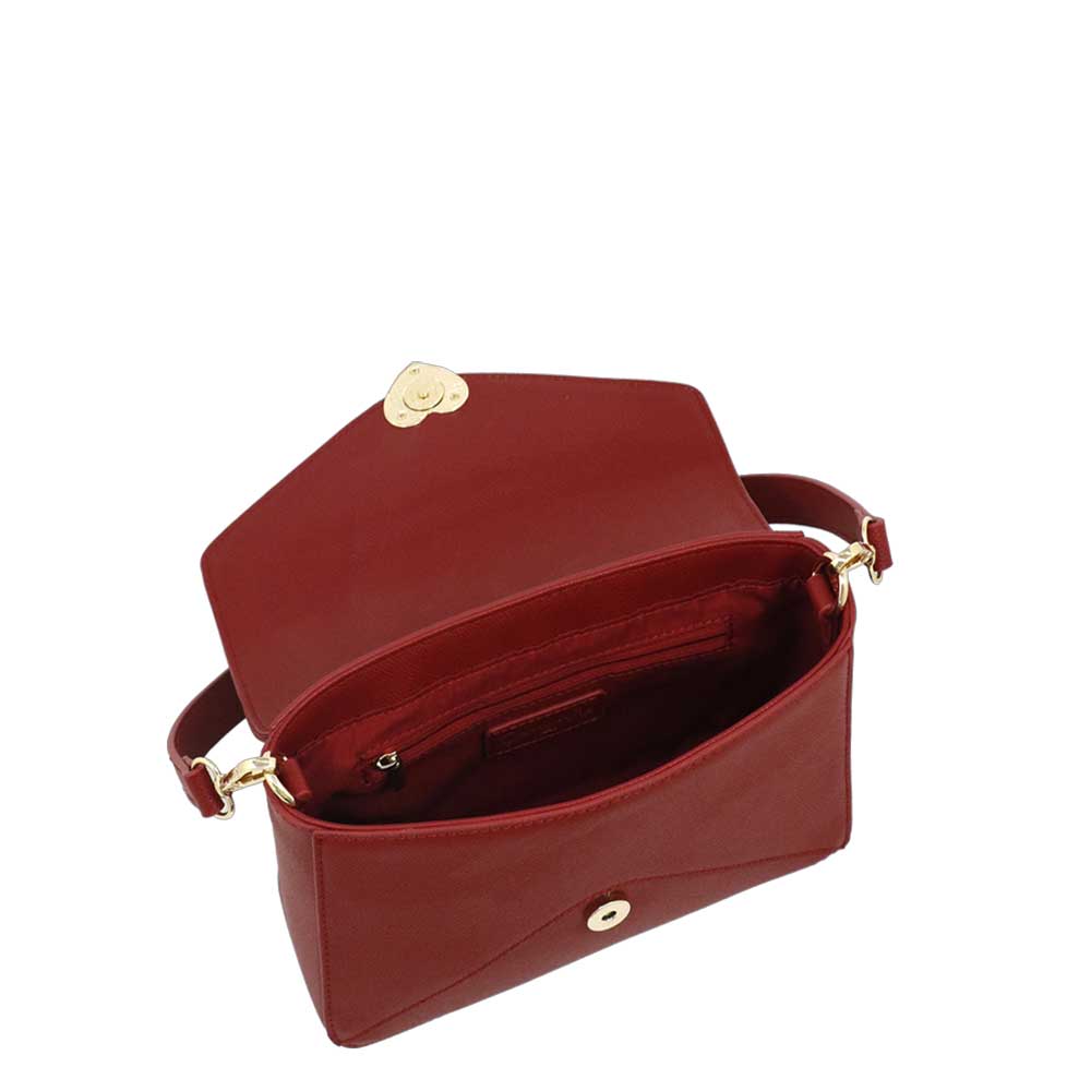 Camomilla Milano | Borsa a Spalla Nina Rossa con Chiusura a Cuore