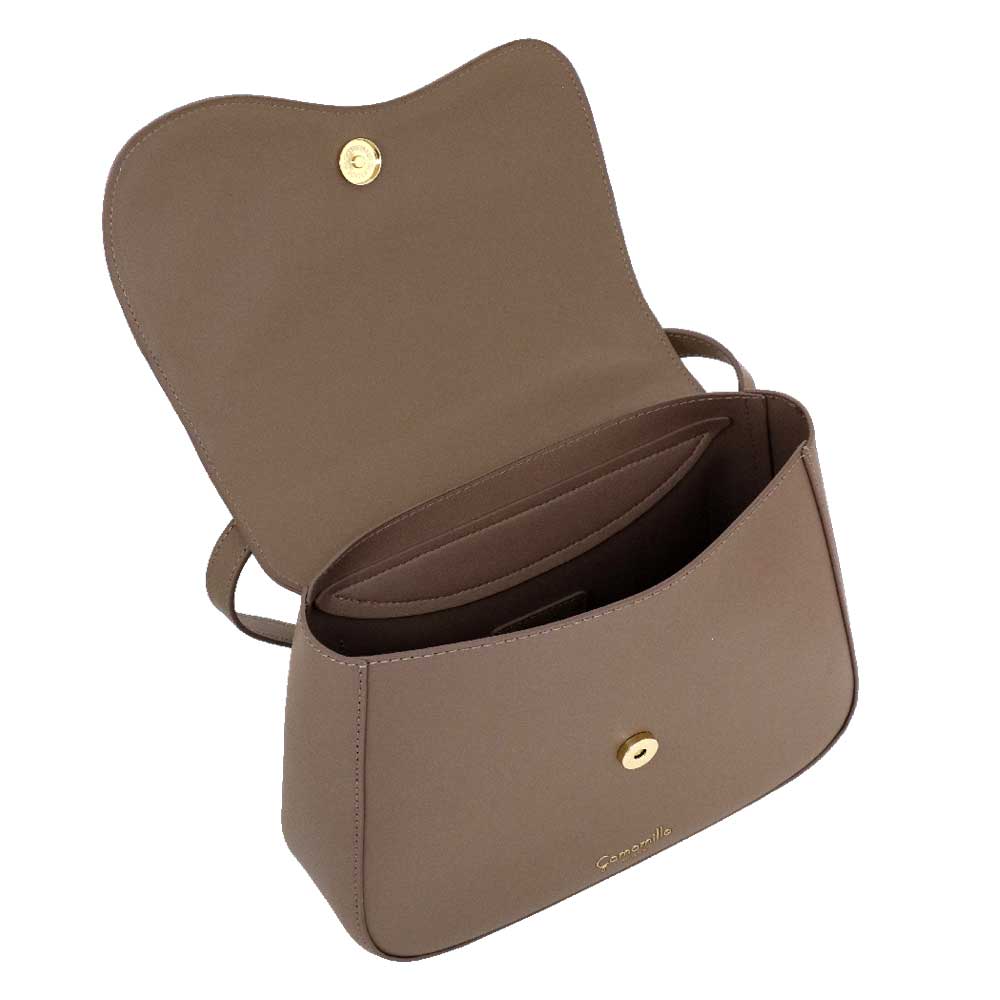 Camomilla Milano | Borsa Tracolla Emma Tortora Effetto Camoscio