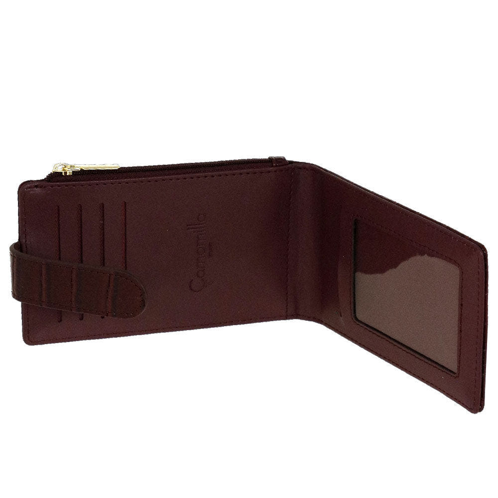 Camomilla Milano | Portacarte Isabel M Burgundy Animalier 11 Slot