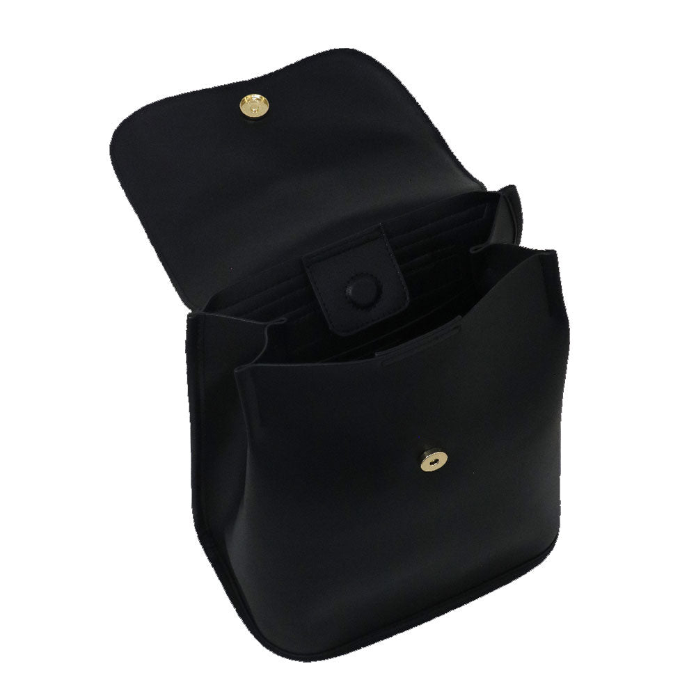 Camomilla Milano | Zaino Emma Nero Effetto Camoscio