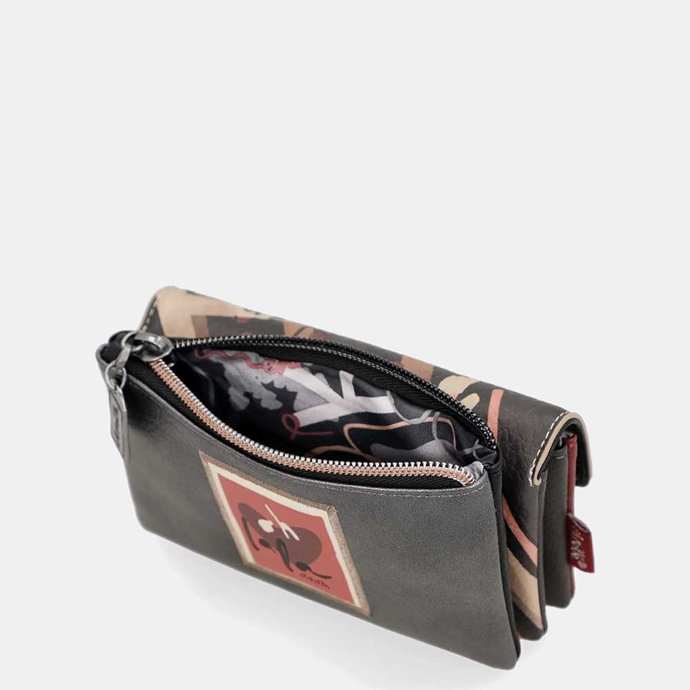 Anekke Portamonete con Patta | Doppio Scomparto | Collezione Parisian