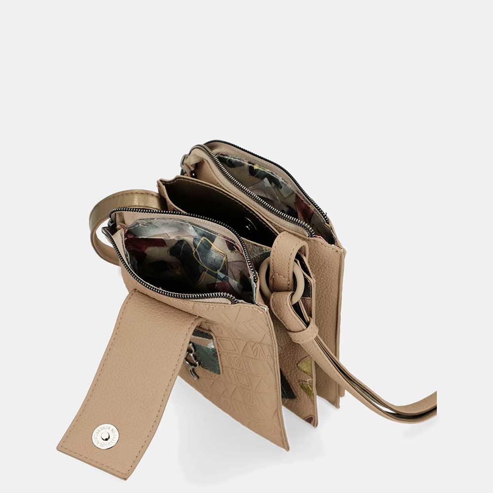 Anekke Mini Tracolla a Patta | Triplo Scomparto | Collezione Evolution