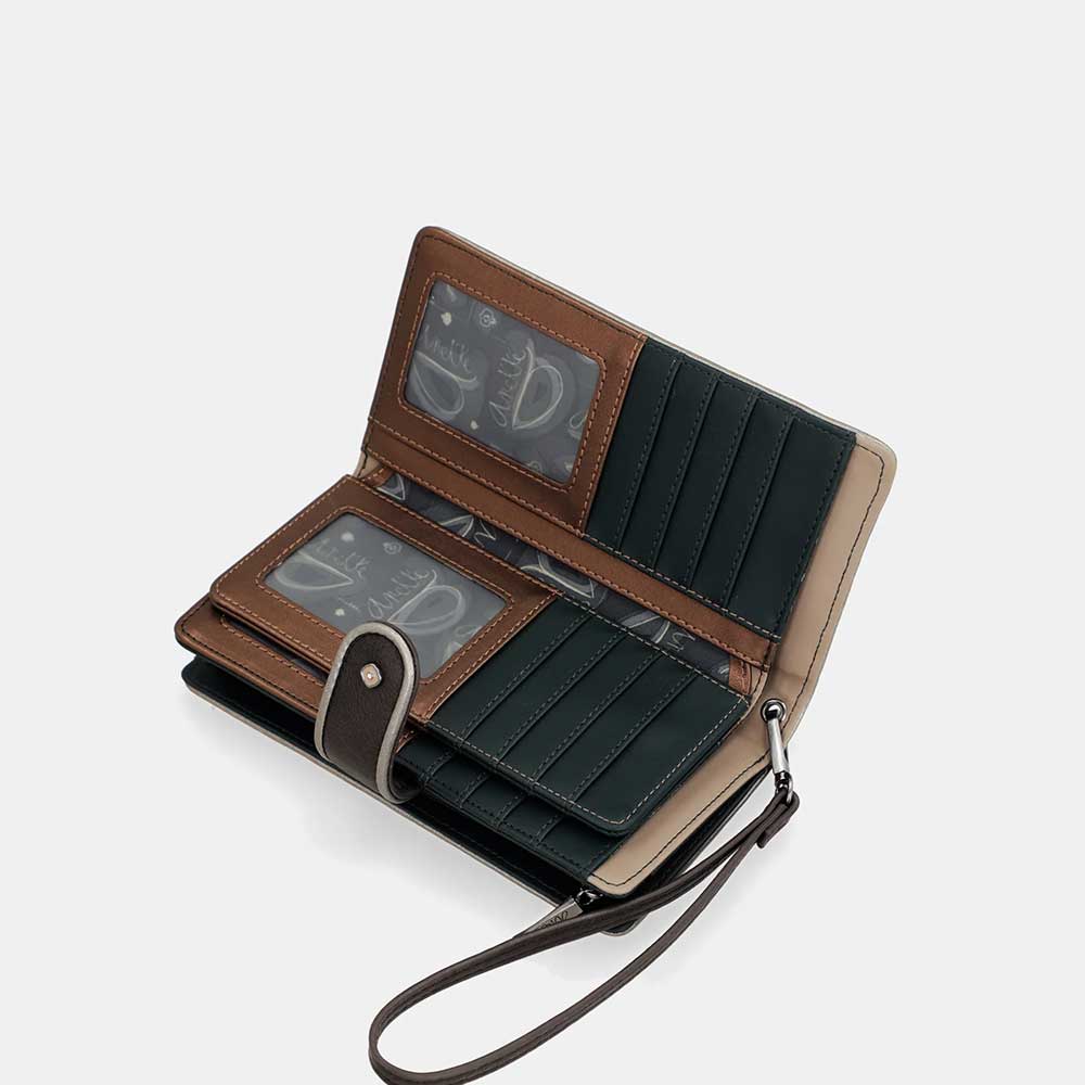 Anekke Portafoglio Grande RFID | Collezione Real | Con Impugnatura