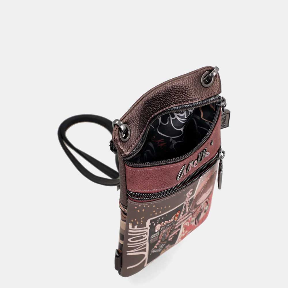 Anekke Mini Borsa Portacellulare | 2 Scomparti | Collezione Mademoiselle