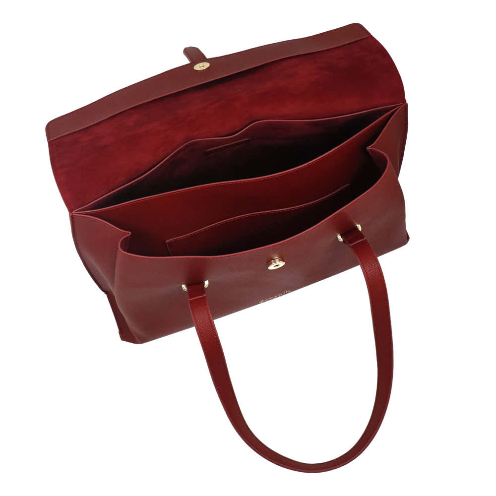 Camomilla Milano | Borsa Porta PC Nice Office Rossa con Fiocco