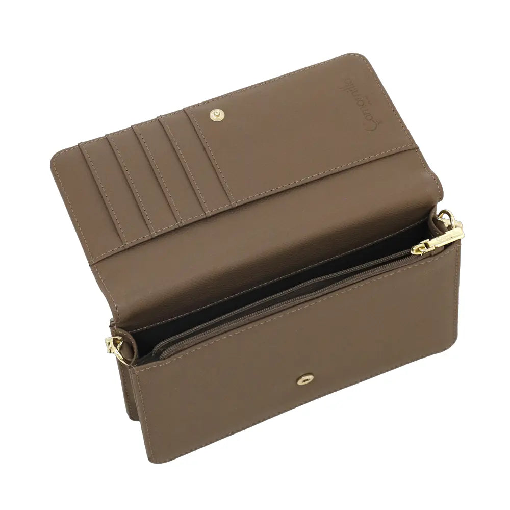 Camomilla Milano | Borsa Portafoglio Nice Office Taupe con Fiocco