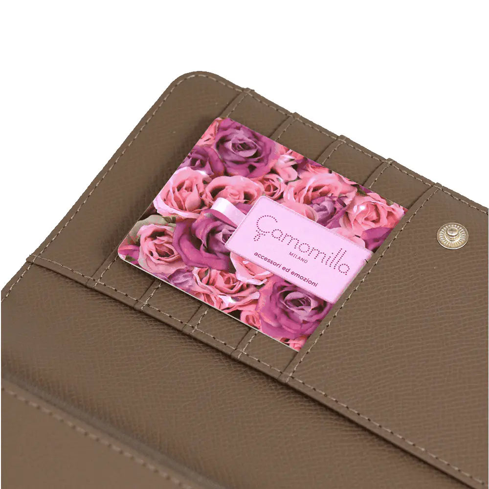 Camomilla Milano | Borsa Portafoglio Nice Office Taupe con Fiocco
